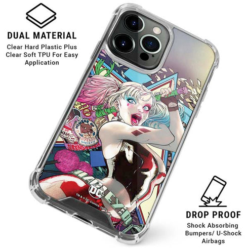 DC Comics Harley Quinn Action Pose iPhone 16 Pro Clear Case